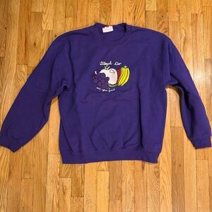 Illegal Civ Purple Eat Your Fruit Crewneck Sweatshirt